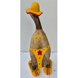 canard bikini fleurs jaune