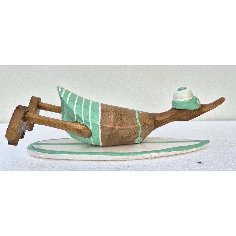 canard surfeur couché vert