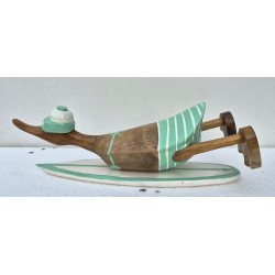 canard surfeur couché vert