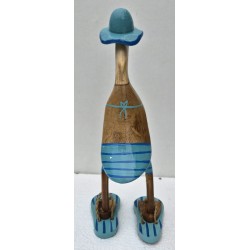 canard bikini rayé turquoise