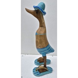 canard bikini rayé turquoise