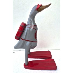 canard plongeur rouge&gris