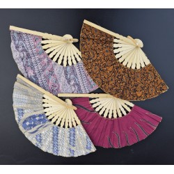 éventail bambou & tissu