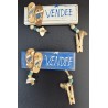 magnets en bois tongs et pince