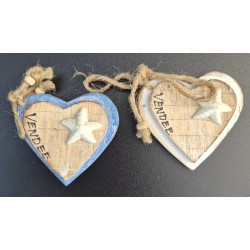 magnets en bois coeur