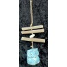 set 3 mobiles 1 chouette (bleu, blanc, vert)