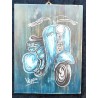Cadre vespa bleu