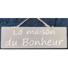 Cadre maison bonheur taupe