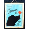 Cadre métal amour chien