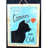 Cadre métal amour chat