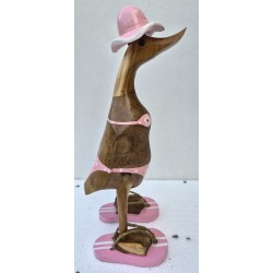 canard bikini fleurs roses