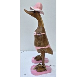 canard bikini fleurs roses