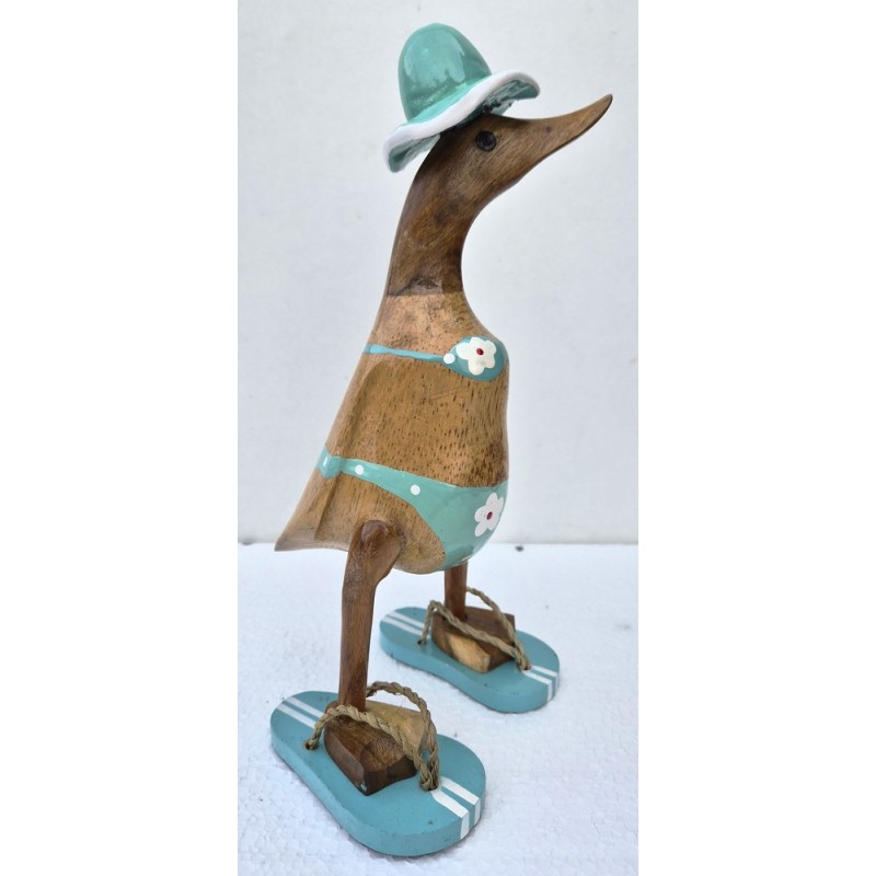 canard bikini fleurs bleu clair