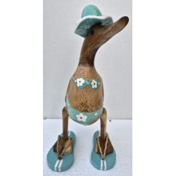 canard bikini fleurs bleu clair