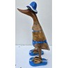 canard bikini fleurs bleu
