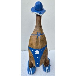 canard bikini fleurs bleu