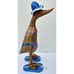 canard bikini fleurs bleu