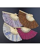 éventail bois & tissu